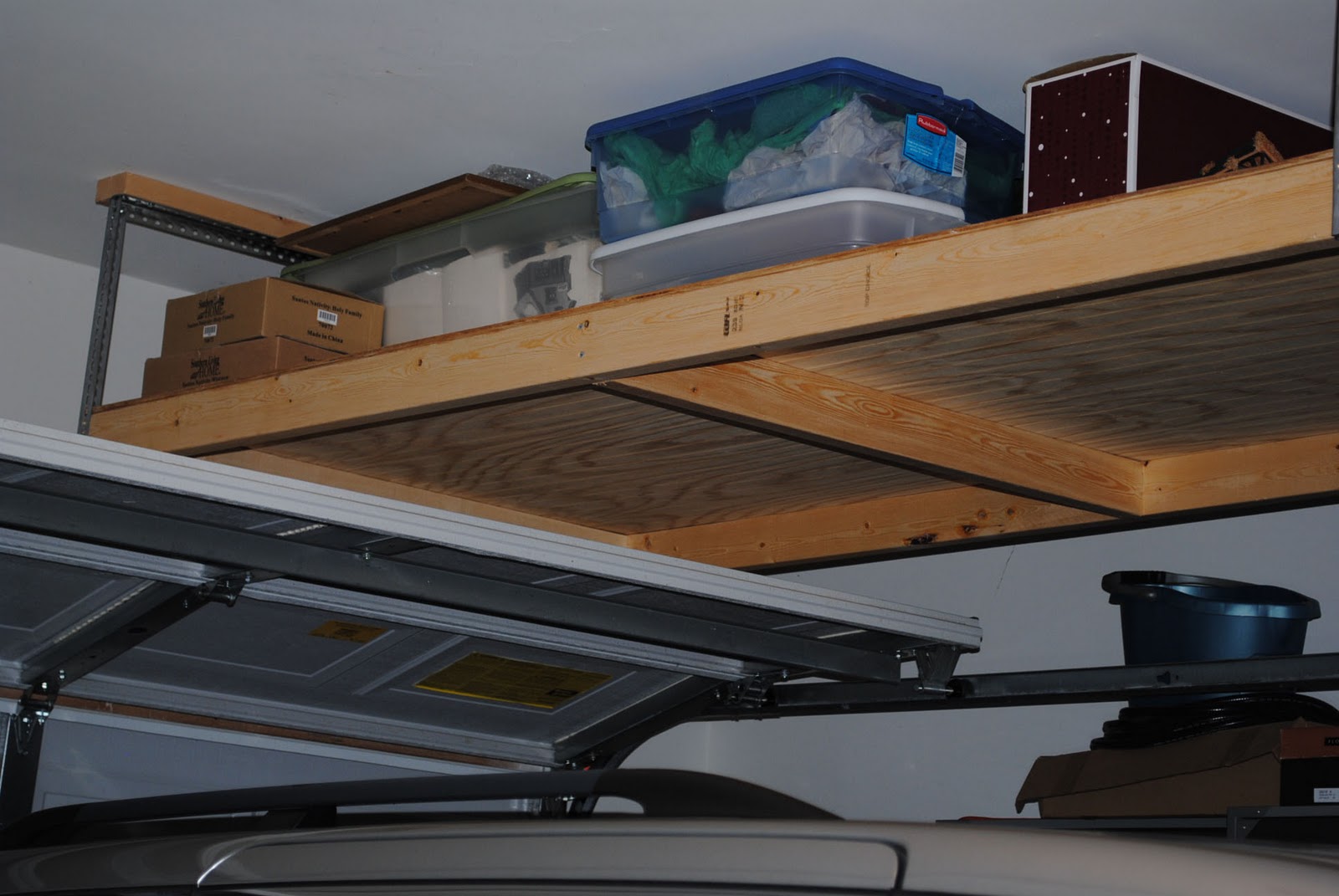 garage shelf plans ceiling